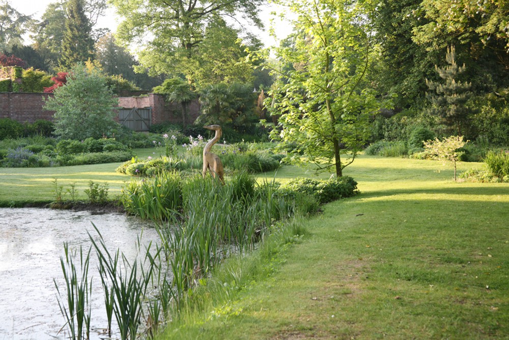 Highnam Court Gardens & Heron Sculpture